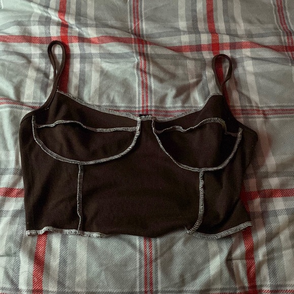 Brown Cropped Tank Top from Shein - Picture 1 of 1